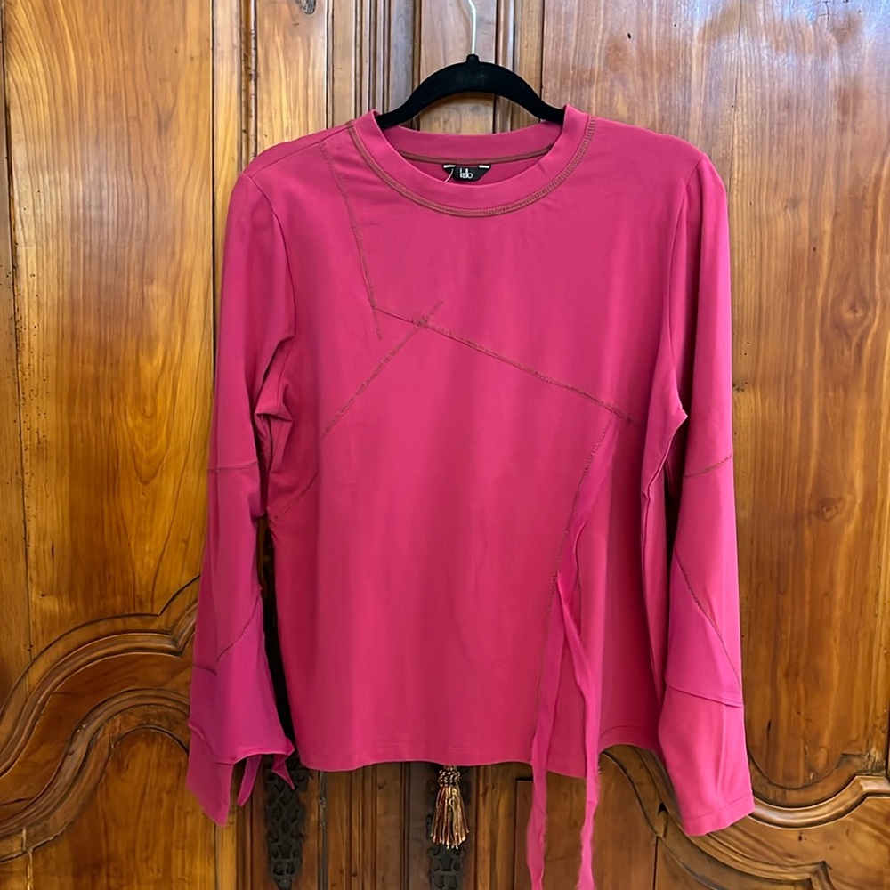 Kello long sleeve top in raspberry